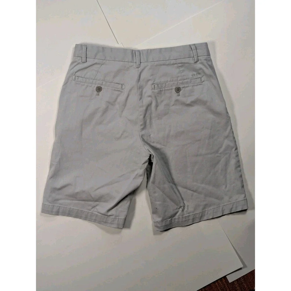 IZOD - Men's Saltwater Stretch Chino Shorts - White Color - Size 30 x 9.5